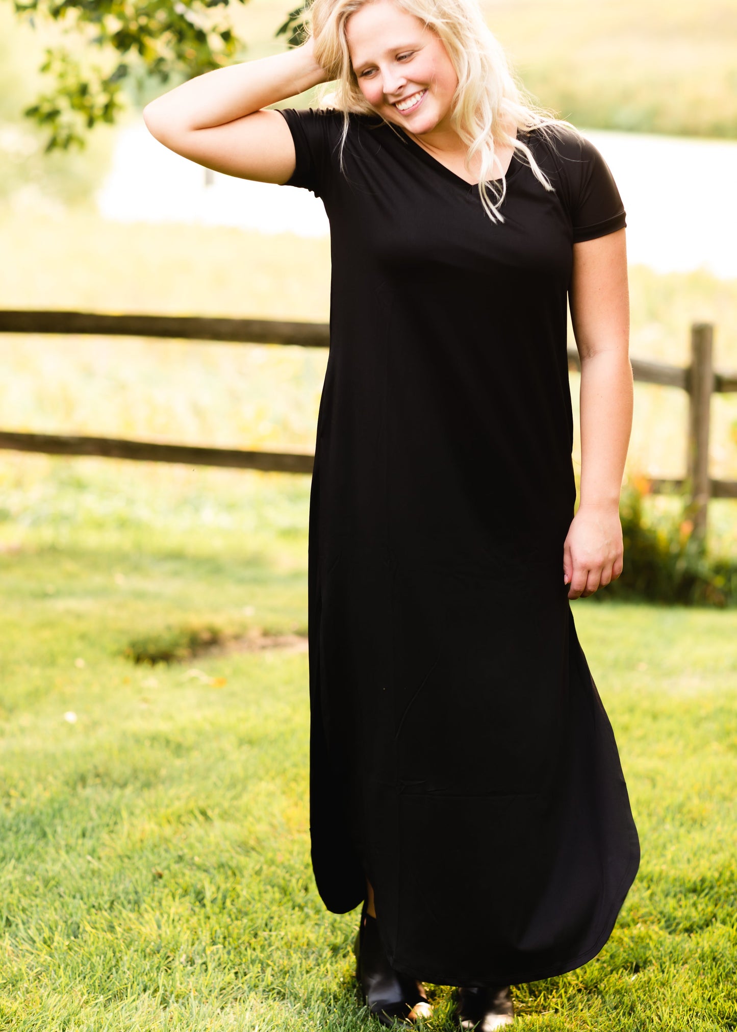 Black T-Shirt Maxi Dress - FINAL SALE Dresses