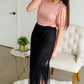 Black Textured Overlay Midi Skirt - FINAL SALE Skirts