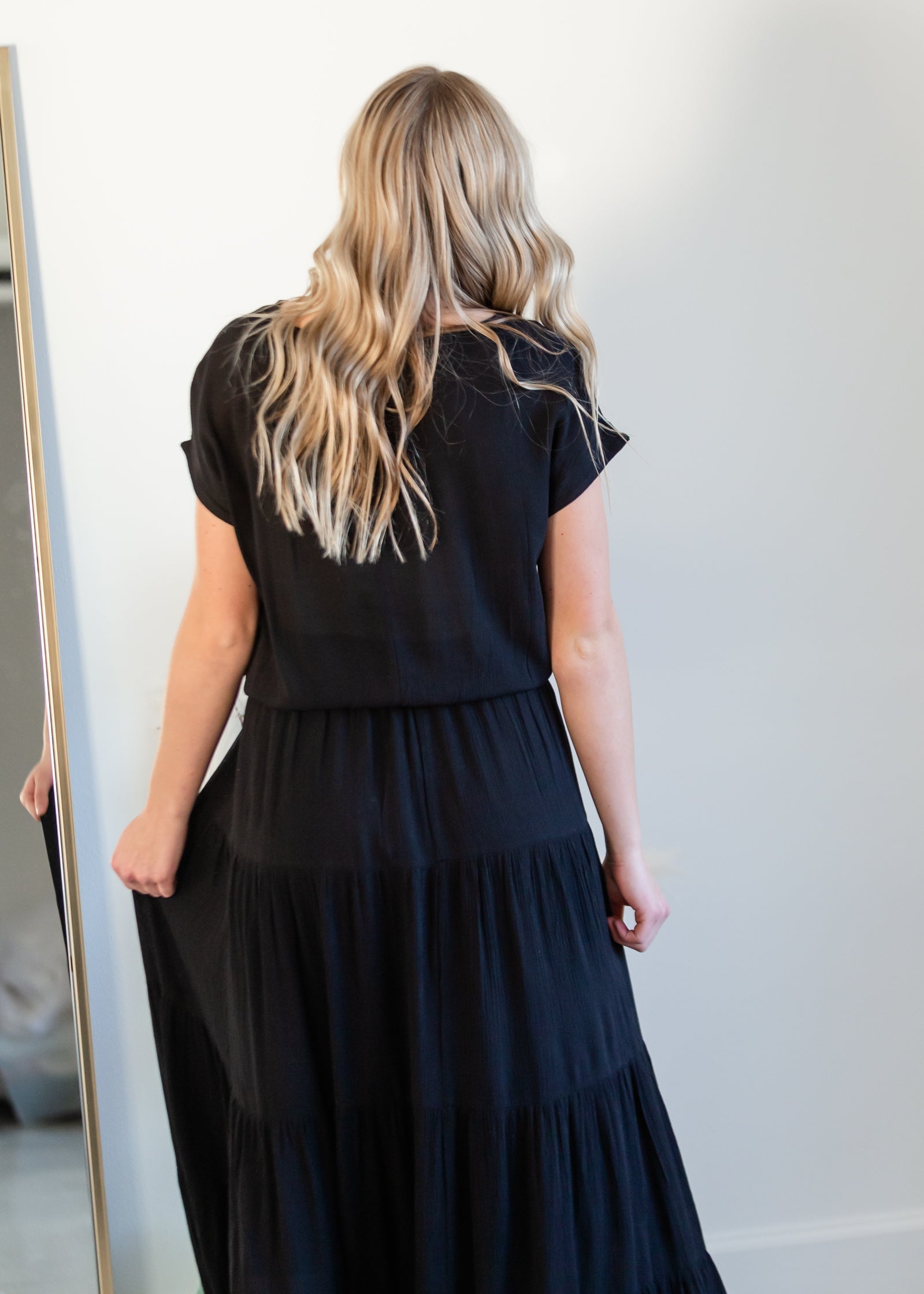 Black Tiered Ruffle Maxi Skirt Skirts Z Supply
