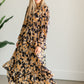 Black V-Neck Floral Maxi Dress - FINAL SALE Dresses