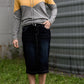 Black Wash Midi Denim Skirt - FINAL SALE Skirts