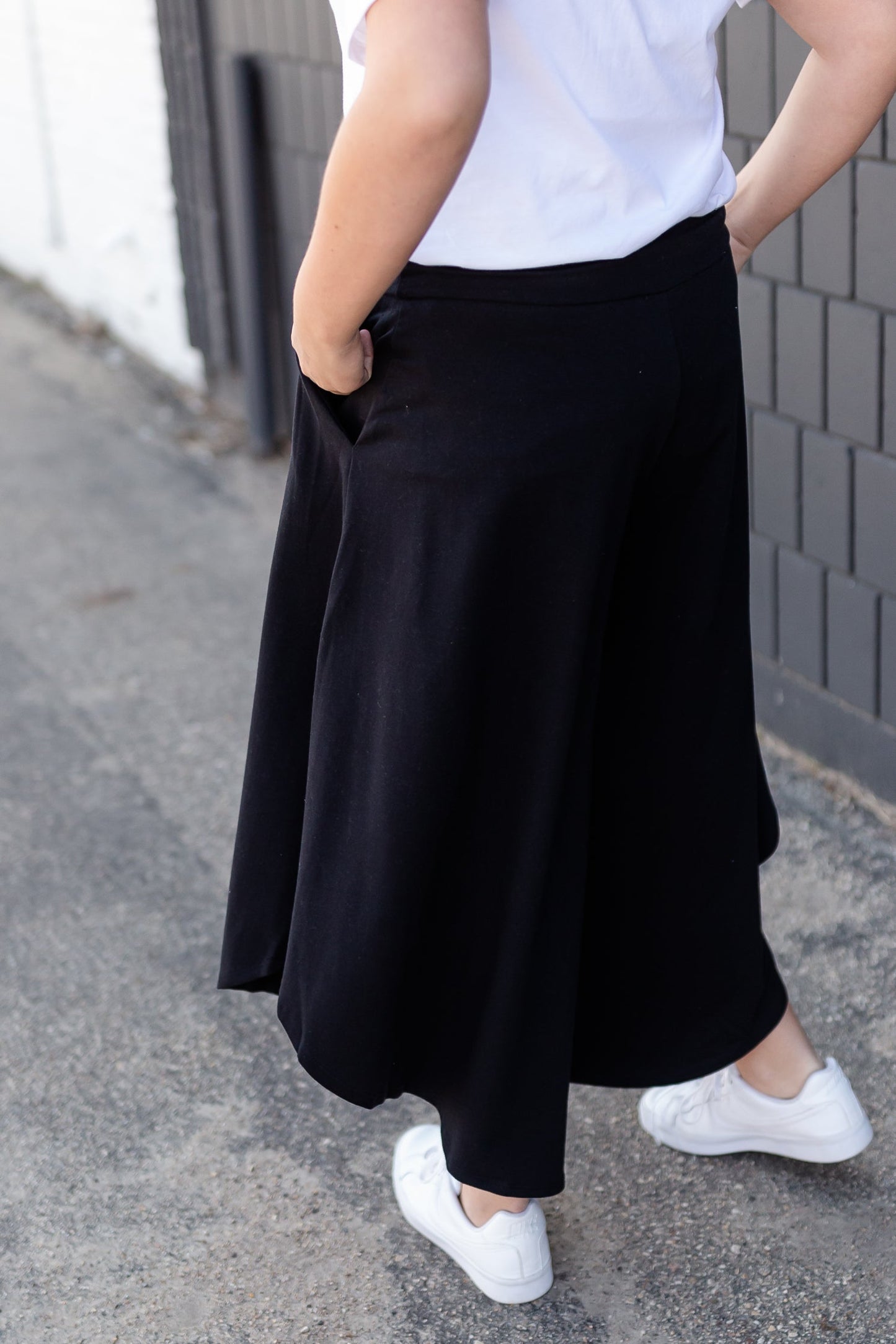 Black Wide Leg Gauchos - FINAL SALE Skirts