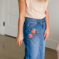 Blossom Embroidered Distressed Midi Denim Skirt - FINAL SALE Skirts
