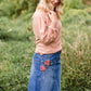 Blossom Embroidered Distressed Midi Denim Skirt - FINAL SALE Skirts