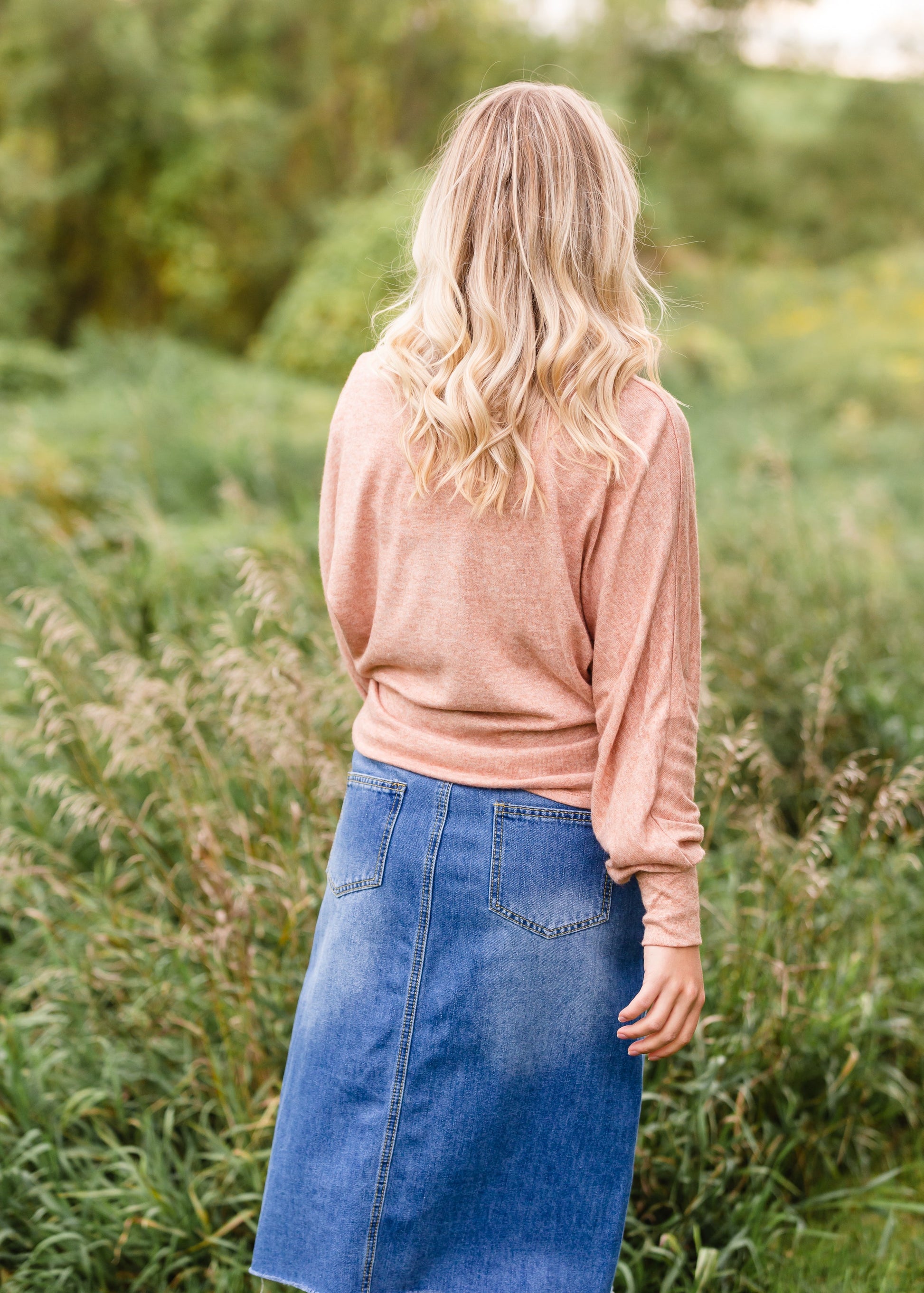 Blossom Embroidered Distressed Midi Denim Skirt - FINAL SALE Skirts