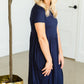 Blousy Front Navy Midi Dress - Final Sale Dresses