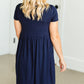 Blousy Front Navy Midi Dress - Final Sale Dresses