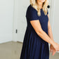 Blousy Front Navy Midi Dress - Final Sale Dresses