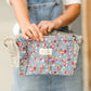 Blue Feminine Floral Cosmetic Bag Accessories