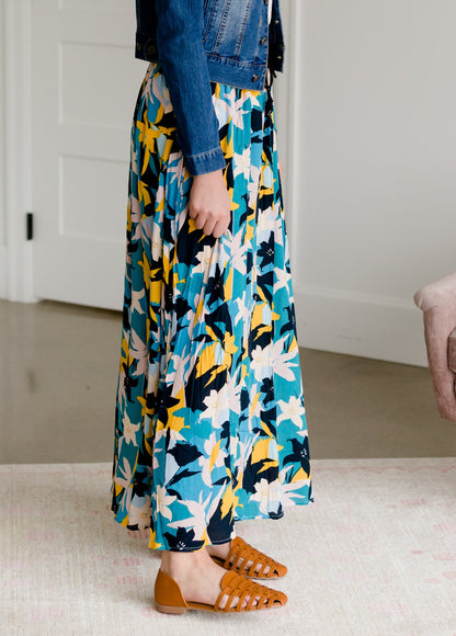 Blue Floral Maxi Skirt - FINAL SALE Skirts