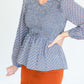 Blue Floral Print Top - FINAL SALE Shirt