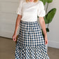 Blue Gingham Midi Skirt - FINAL SALE Skirts