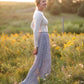 Blue Mirage Floral Maxi Skirt Skirts Mikarose