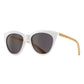 Blue Planet white cat eye bamboo sunglasses