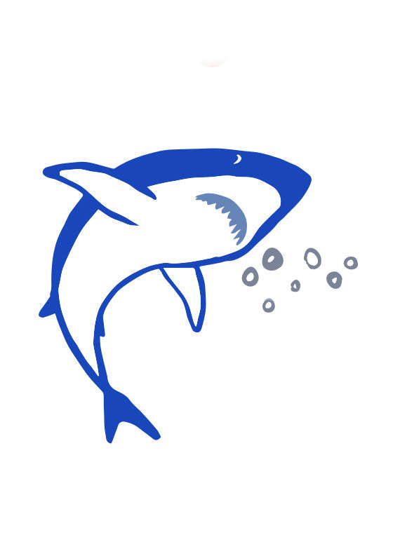 Blue Shark Sticker Accessories