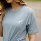 Blue Short Sleeve Great Lake T-Shirt Tops