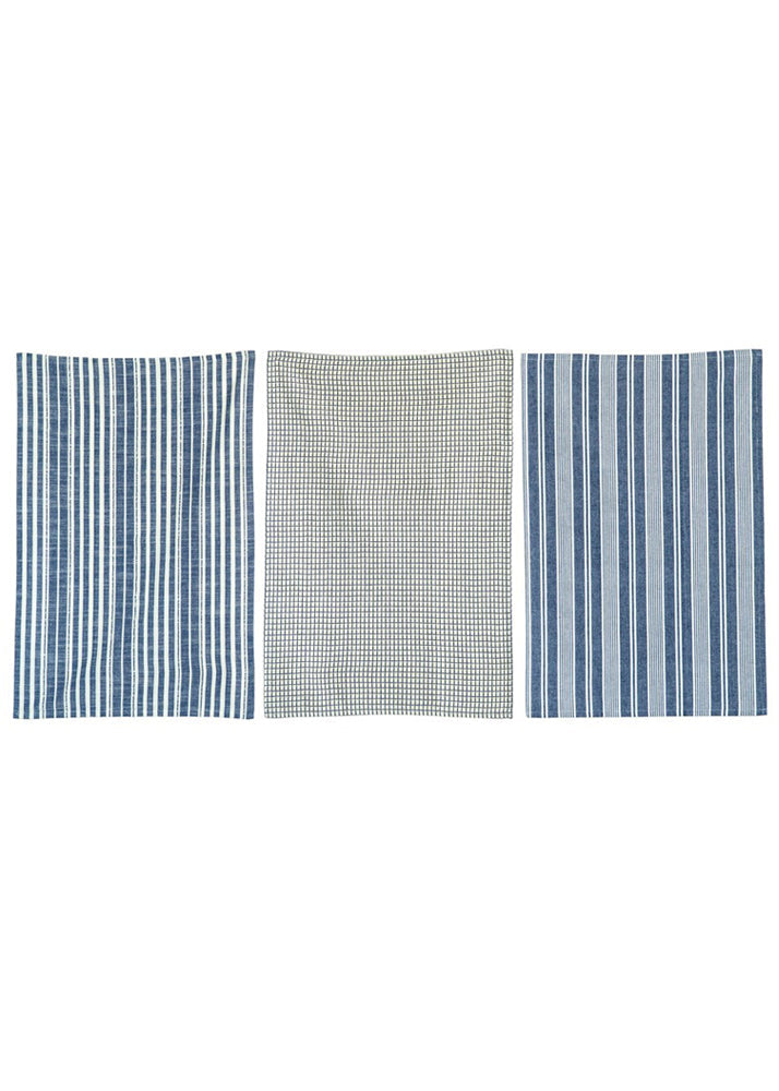 Blue Striped Cotton Tea Towels Home & Lifestyle
