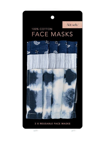 Blue Tie Dye Mask Set - FINAL SALE Accessories