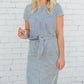 Blue Tie Front Pencil Midi Skirt - FINAL SALE Skirts