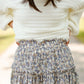Blue Tiered Ruffle Midi Skirt-FINAL SALE Skirts