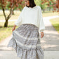 Blue Tiered Ruffle Midi Skirt-FINAL SALE Skirts