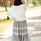 Blue Tiered Ruffle Midi Skirt-FINAL SALE Skirts