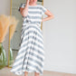 Blue & White Striped Top + Skirt Shirt Grade & Gather