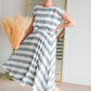 Blue & White Striped Top + Skirt Shirt Grade & Gather