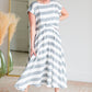 Blue & White Striped Top + Skirt Shirt Grade & Gather