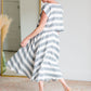 Blue & White Striped Top + Skirt Shirt Grade & Gather