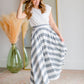 Blue & White Striped Top + Skirt Shirt Grade & Gather