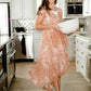 Blush Abstract Wrap Midi Dress - FINAL SALE Dresses