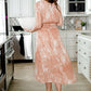 Blush Abstract Wrap Midi Dress - FINAL SALE Dresses