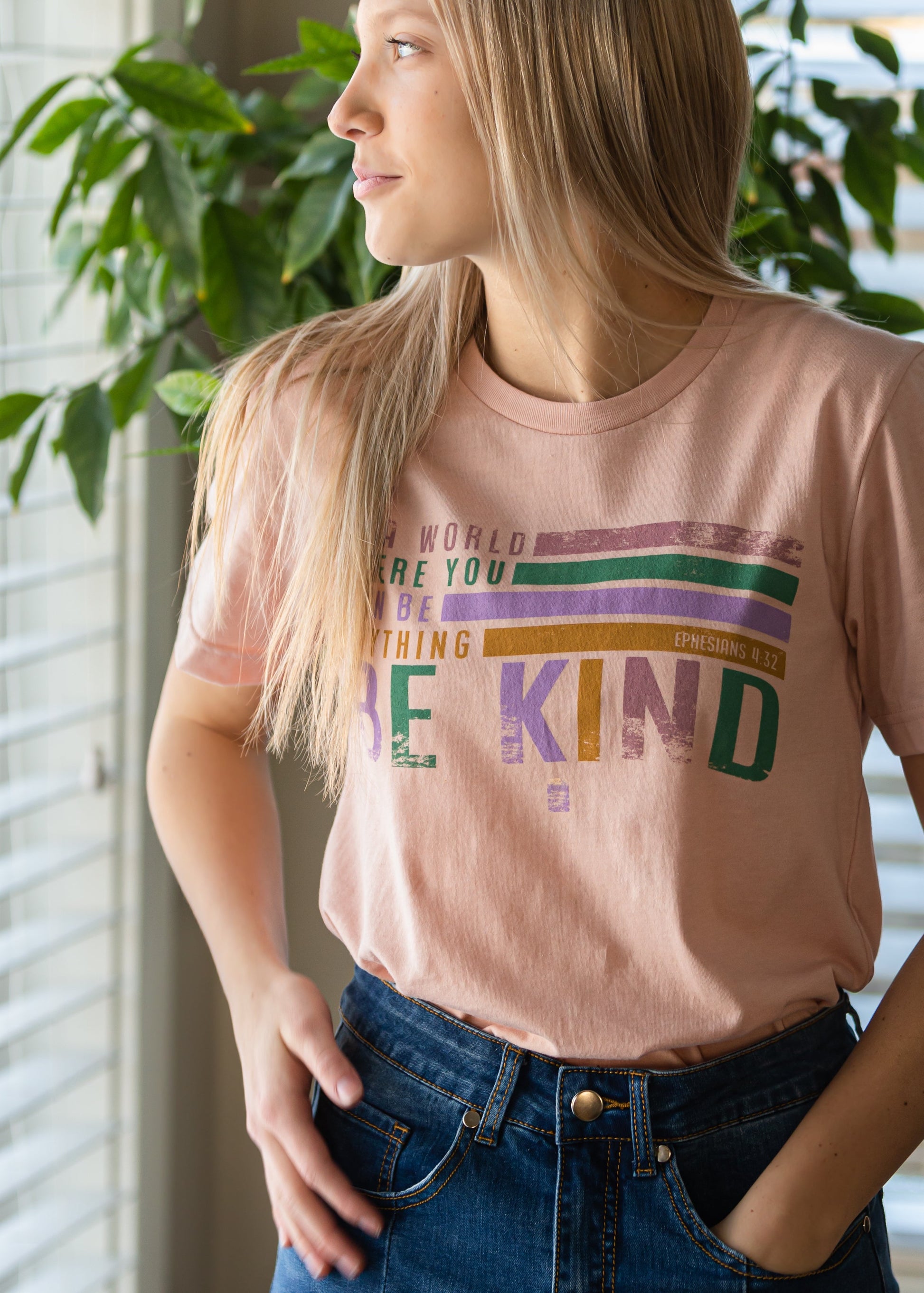 Blush Be Kind Graphic Tee - FINAL SALE Tops