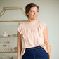 Blush Blouse with Smocking Detail Shirts Polagram