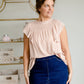 Blush Blouse with Smocking Detail Shirts Polagram