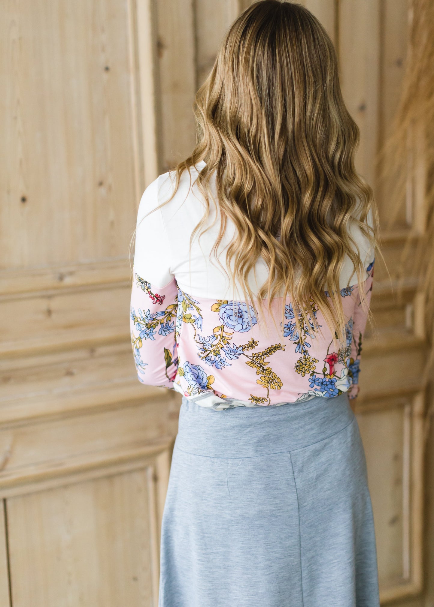 Blush Colorblock Floral Striped Top - FINAL SALE Tops