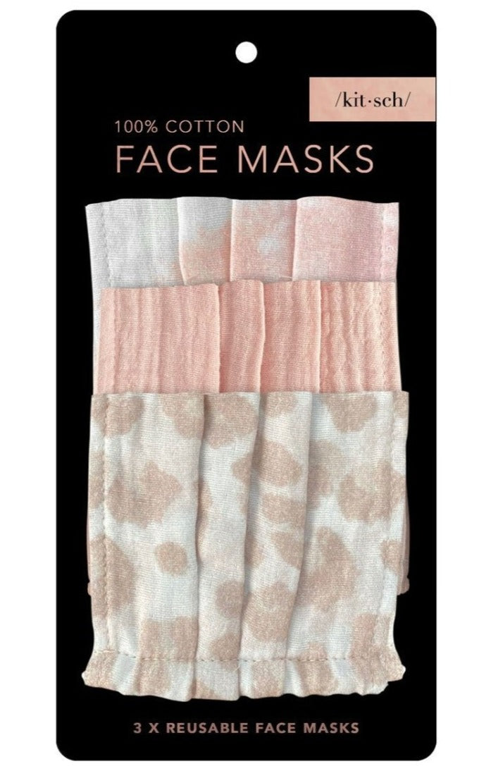 Blush Cotton Reusable Face Mask - Set of 3 - FINAL SALE Home & Lifestyle