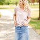 Blush Drop Shoulder Tee - FINAL SALE Tops