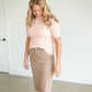 Blush Eyelet Sweater Tee - FINAL SALE Tops