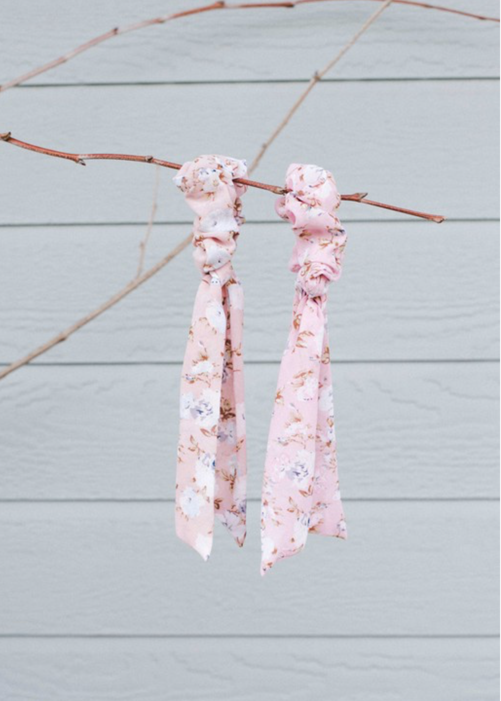 Blush Floral Bow, Bandana + Scrunchie Accessories