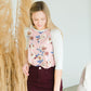 Blush Floral + Pin Striped Top - FINAL SALE Top