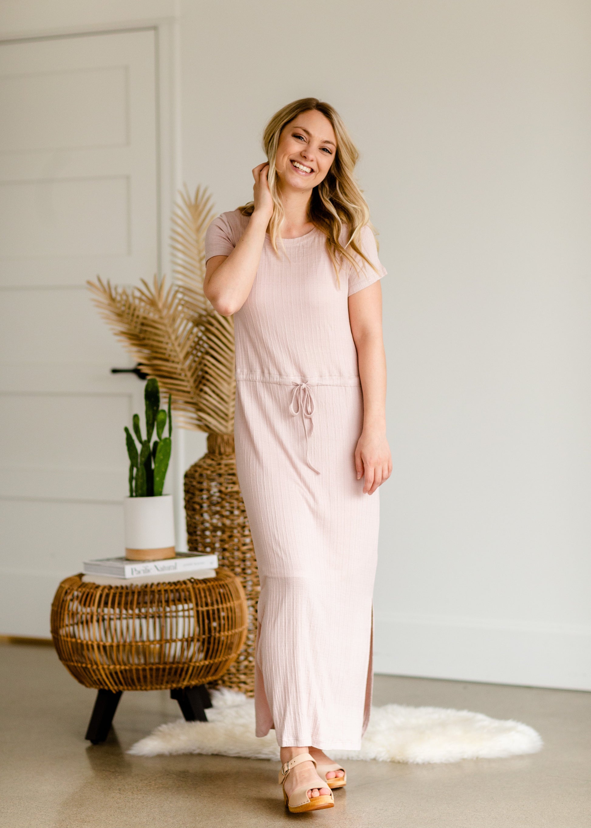 Blush Jersey Short Sleeve Dress - FINAL SALE Dresses