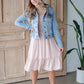 Blush Pink Smocked Midi Dress Dresses Hayden