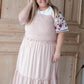 Blush Pink Smocked Midi Dress Dresses Hayden