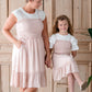 Blush Pink Smocked Midi Dress Dresses Hayden