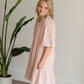 Blush Ruffle Textured Midi Dress - FINAL SALE Dresses