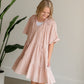 Blush Ruffle Textured Midi Dress - FINAL SALE Dresses