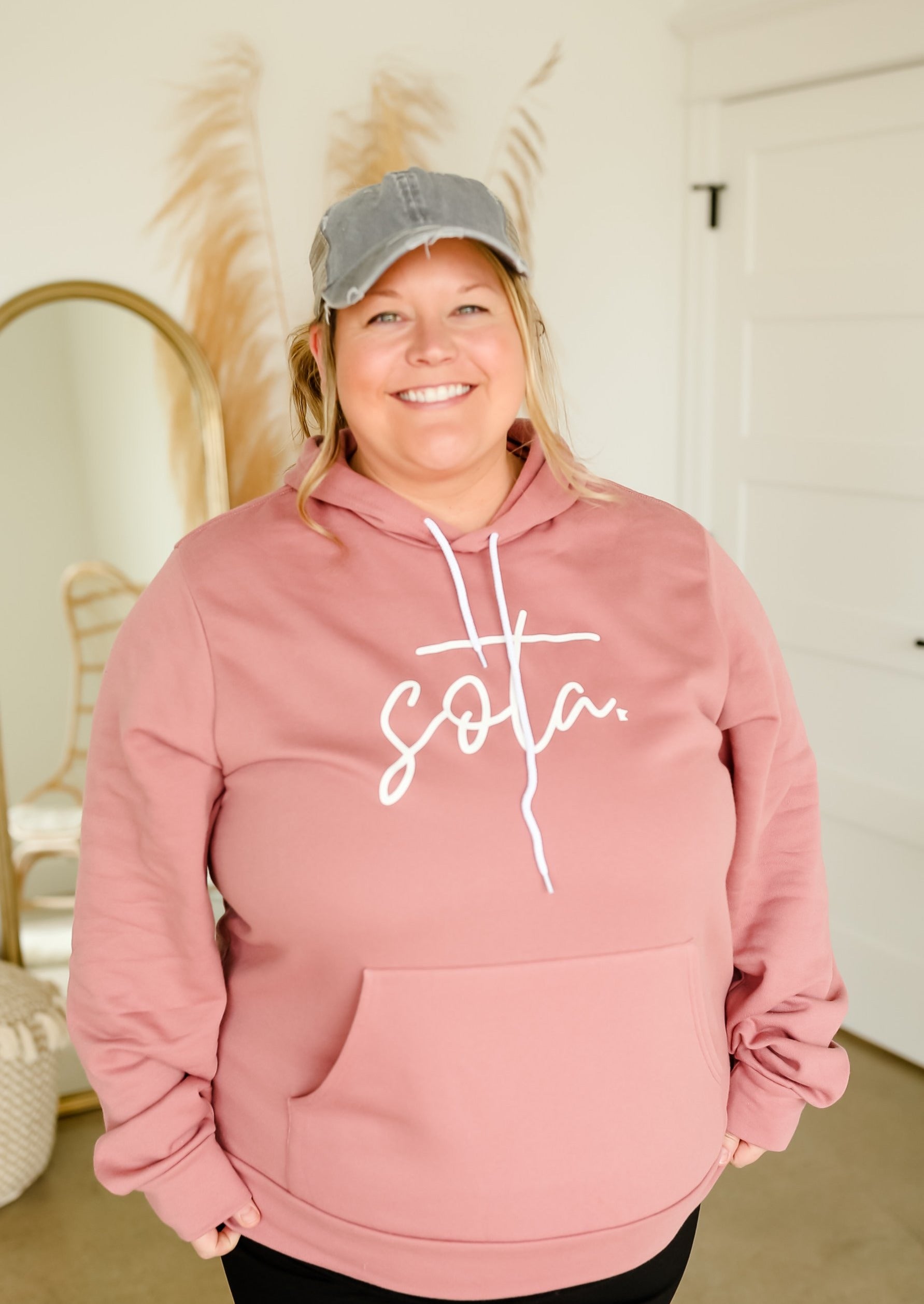 Blush Sota Hooded Sweatshirt - FINAL SALE Tops