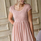 Blush Textured Smocked Baby Doll Maxi Dress - FINAL SALE Dresses